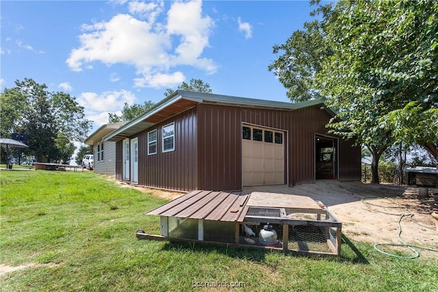 exterior space with a lawn