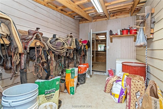 view of storage area