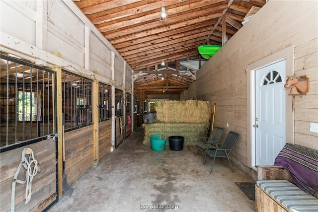 view of horse barn