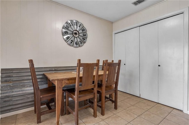 dining room featuring light tile patterned flooring