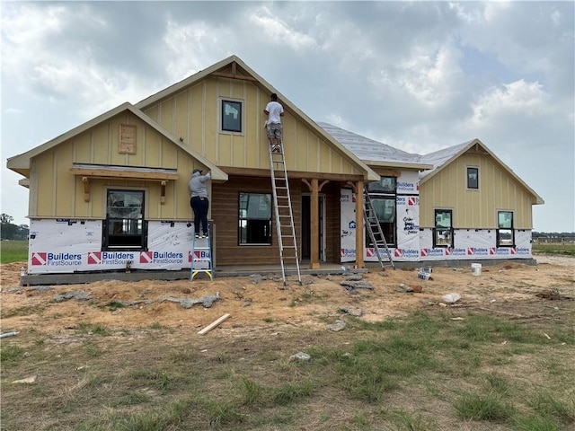7888 Mathis Creek Dr, Bryan, TX 77808 - property in mid-construction featuring board and batten siding