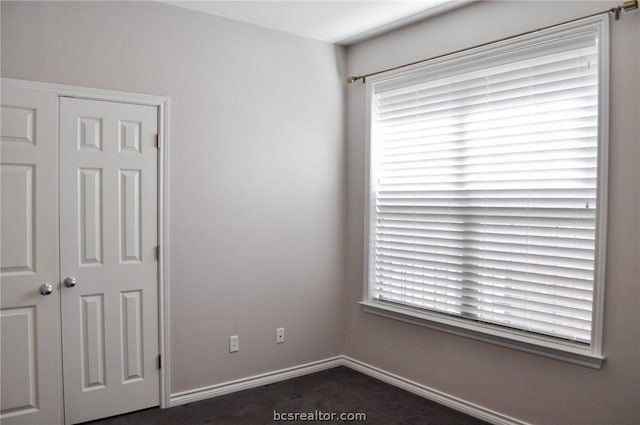 unfurnished bedroom featuring a closet