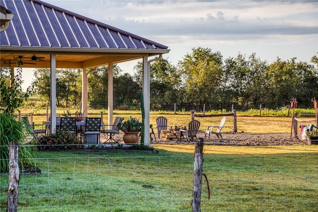 view of home's community featuring a gazebo and a lawn