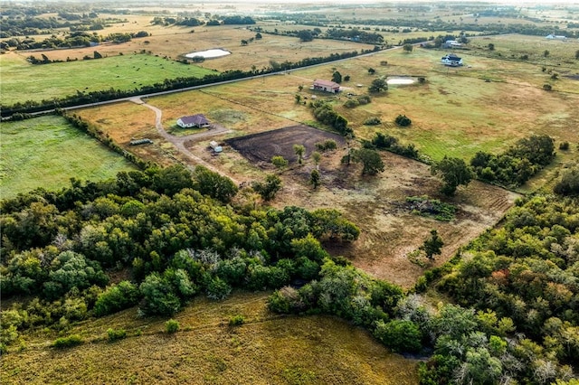 bird's eye view with a rural view