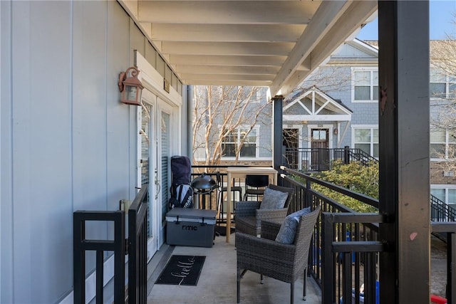 balcony with covered porch