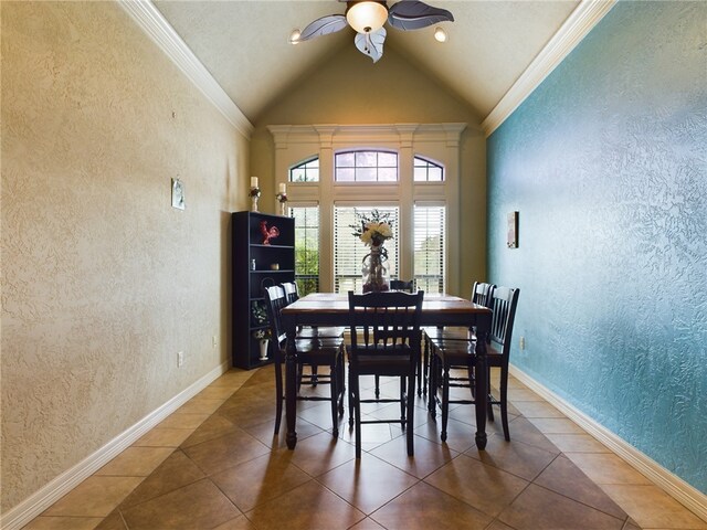 living room featuring tile patterned floors, crown molding, ceiling fan, a textured ceiling, and a fireplace