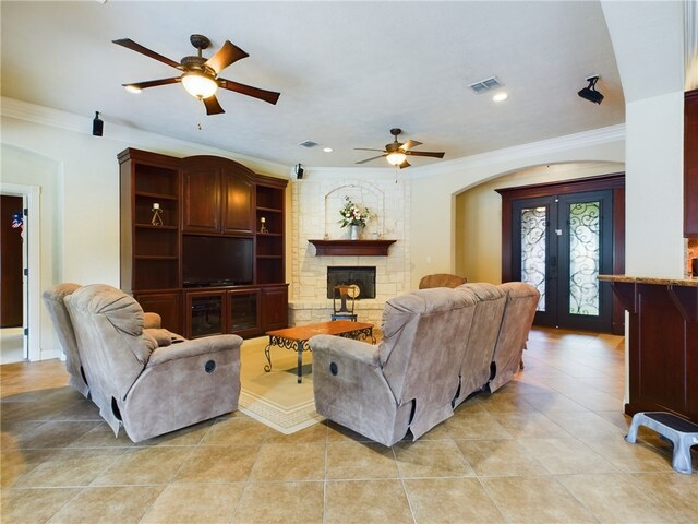 entrance to property with french doors