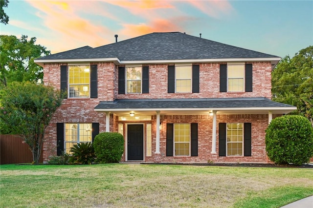 6209 Cromwell Ct, Bryan, TX 77802 - view of front of house featuring roof with shingles, covered porch, and brick siding