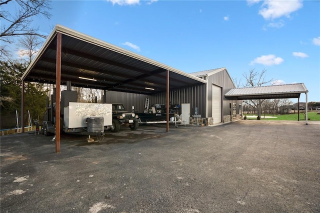 view of car parking with a carport