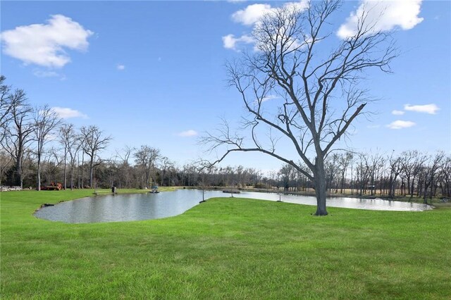 exterior space featuring a water view