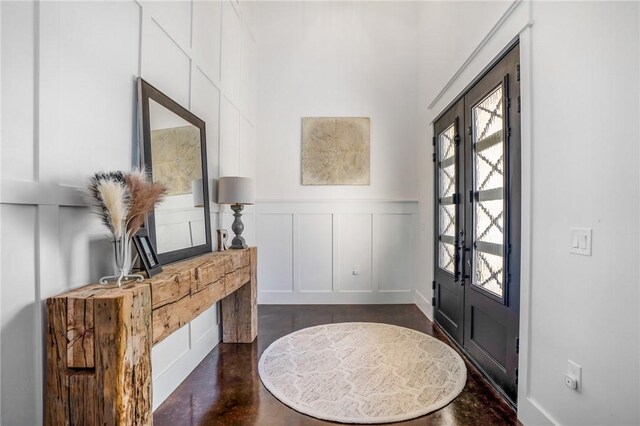 foyer with french doors