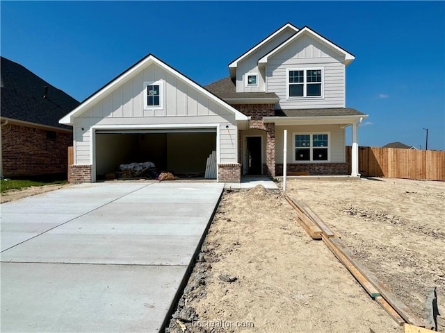 view of front of home featuring a garage