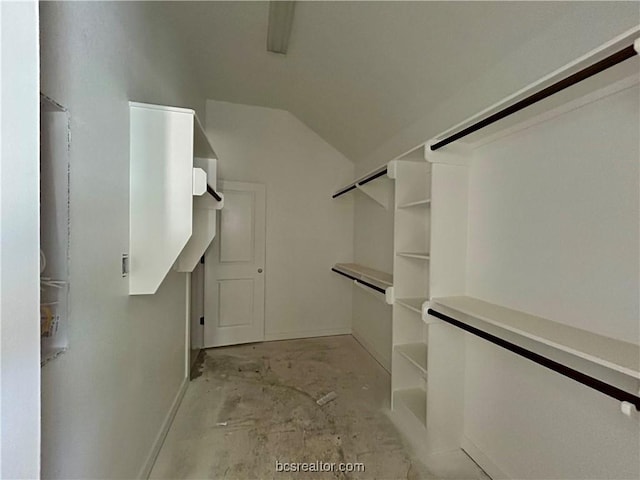 view of walk in closet