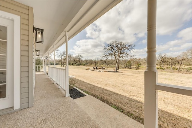 exterior space with covered porch