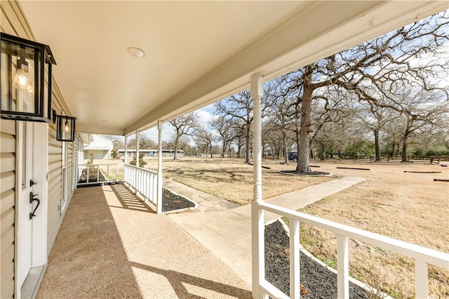 view of patio / terrace featuring covered porch