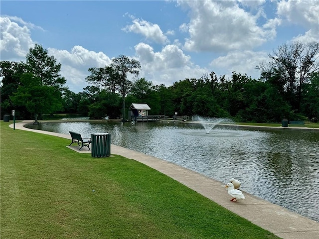 view of water feature