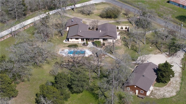 bird's eye view featuring a rural view