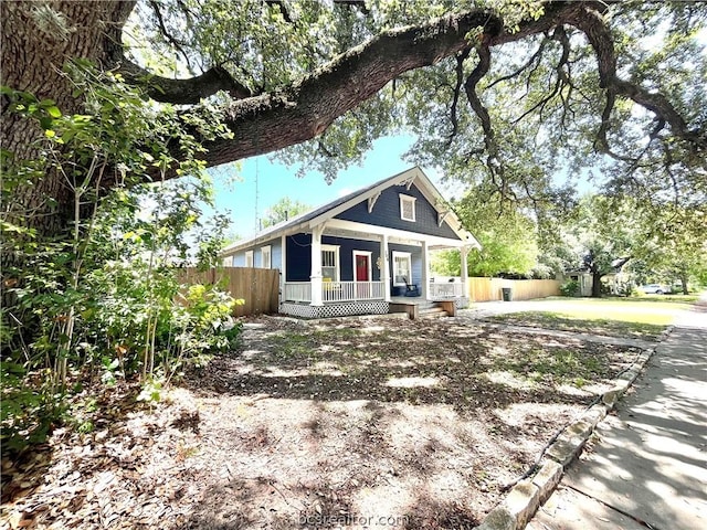 708 E 27th St E, Bryan, TX 77803 - view of front of home with a porch