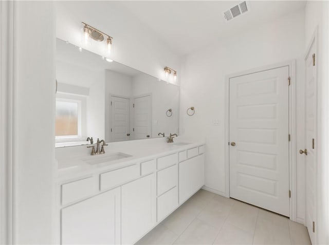 bathroom featuring vanity and tile patterned floors