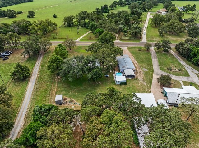 drone / aerial view featuring a rural view