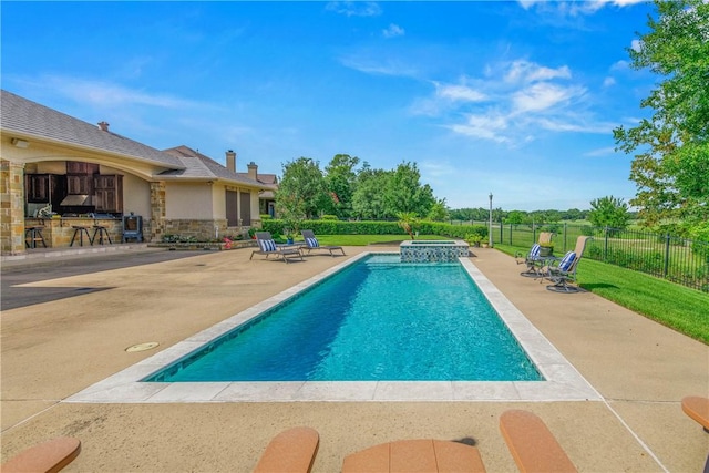 4920 Whistling Straits Loop, College Station, TX 77845 - view of swimming pool with a patio and a pool with connected hot tub