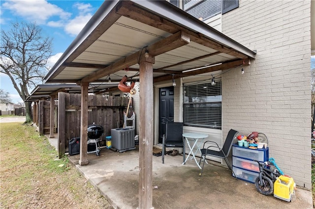 view of patio with cooling unit