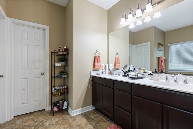 13423 Ashley Acres Ln, Cypress, TX 77429 - bathroom with double vanity and baseboards