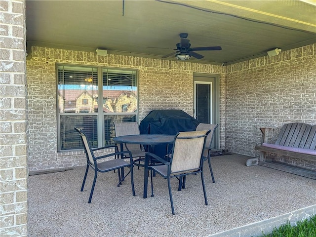 3310 Keefer Loop, College Station, TX 77845 - view of patio with ceiling fan and outdoor dining area
