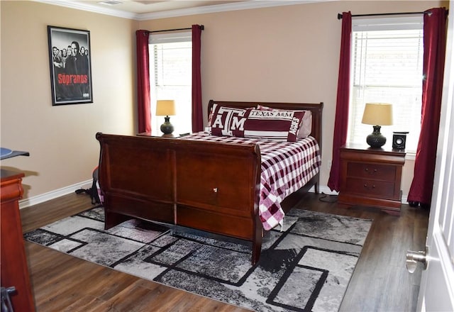 3310 Keefer Loop, College Station, TX 77845 - bedroom featuring crown molding, wood finished floors, and baseboards