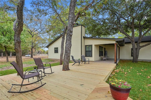 view of wooden deck