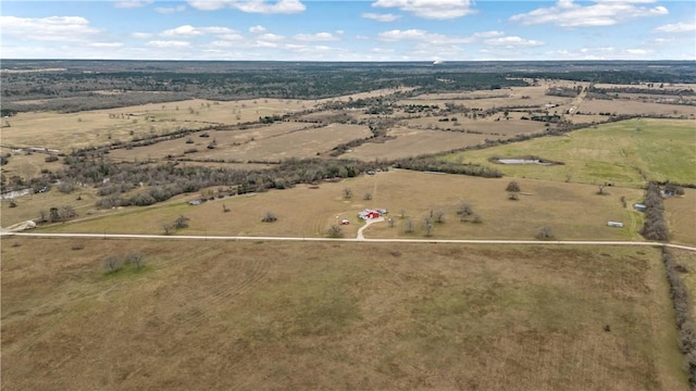 drone / aerial view featuring a rural view