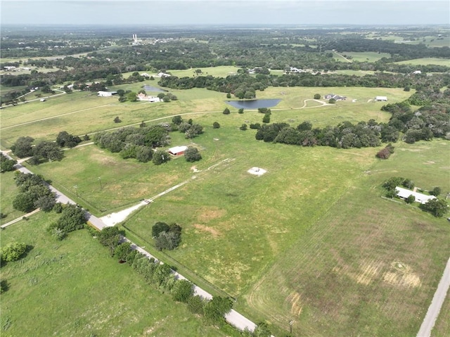 bird's eye view with a rural view