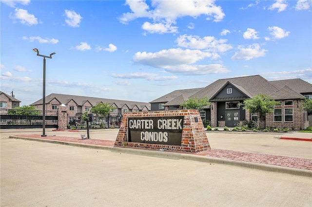 view of community sign