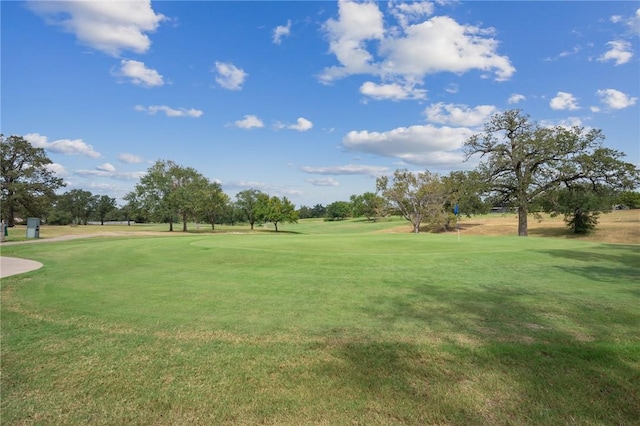 view of property's community featuring a yard