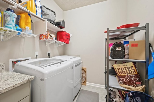 4143 Shallow Creek Loop, College Station, TX 77845 - washroom featuring independent washer and dryer and baseboards