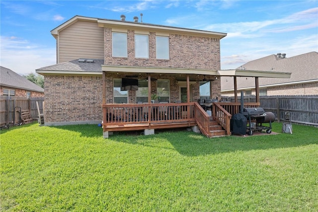 4143 Shallow Creek Loop, College Station, TX 77845 - rear view of house with brick siding and a deck
