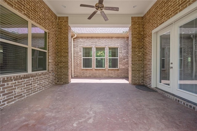 5217 Ruddy Duck Dr, College Station, TX 77845 - view of patio / terrace with a ceiling fan