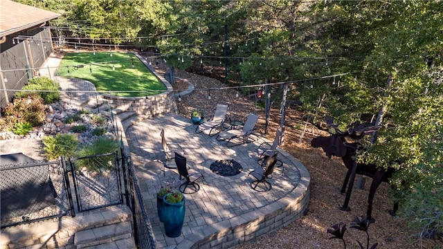 view of yard with a patio