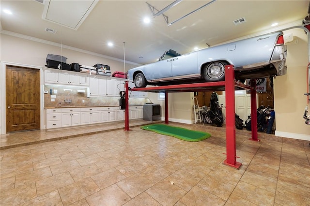 17288 Indian Lakes Dr, College Station, TX 77845 - garage featuring recessed lighting