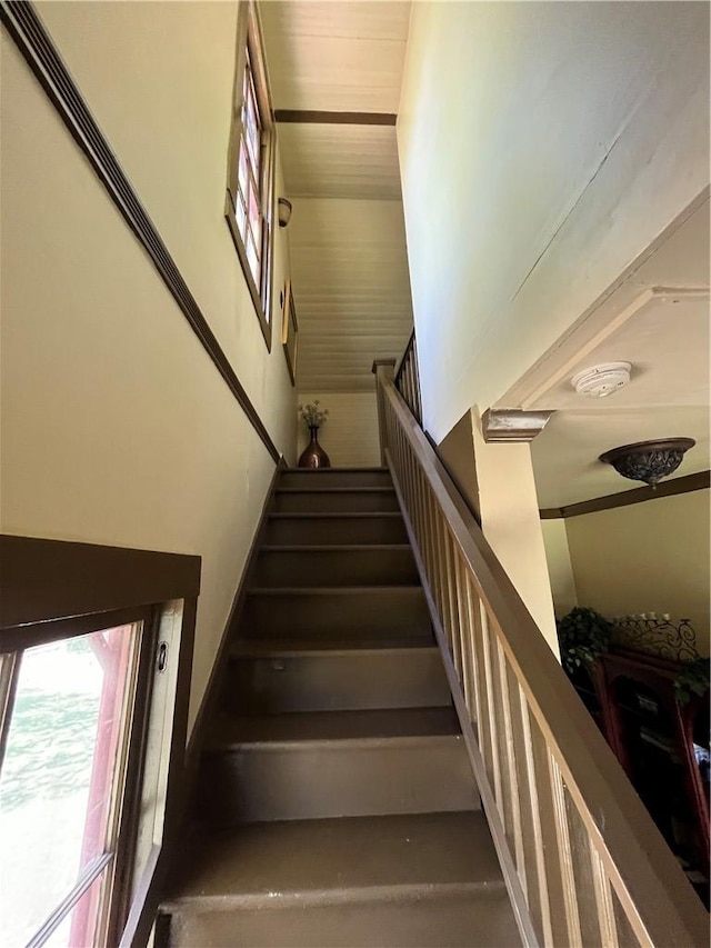 1100 Maple, Calvert, TX 77837 - stairway featuring a high ceiling