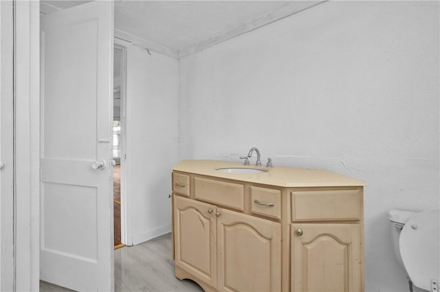 4794 Tall Pine Rd, Navasota, TX 77868 - bathroom featuring wood finished floors and vanity