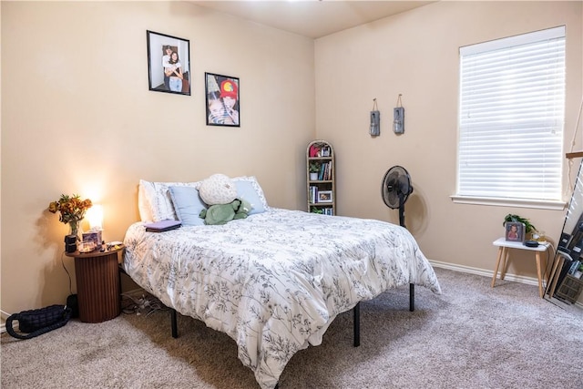 bedroom with carpet floors