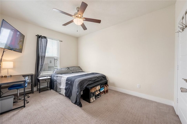 440 William D Fitch Pkwy, College Station, TX 77845 - bedroom featuring carpet, baseboards, and ceiling fan