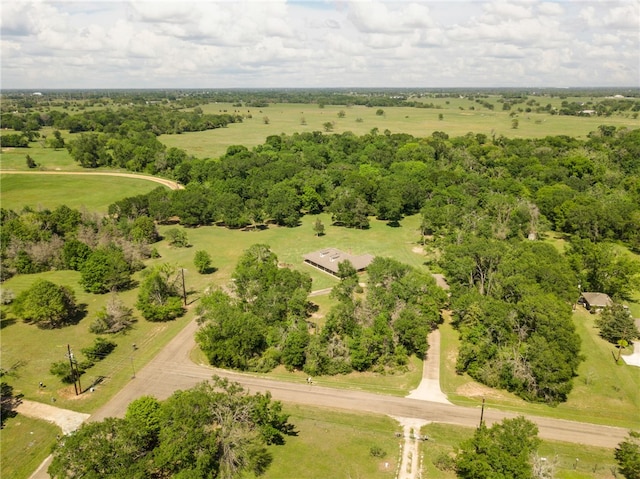 bird's eye view featuring a rural view