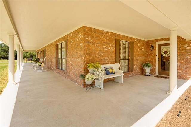 view of patio / terrace featuring covered porch