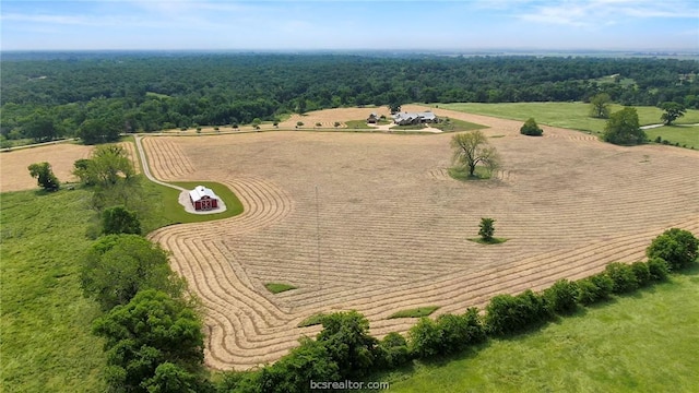 bird's eye view featuring a rural view