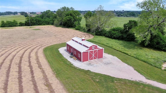 aerial view with a rural view