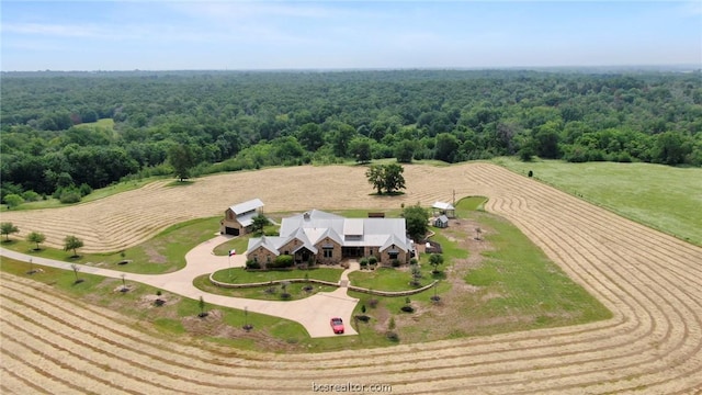 bird's eye view featuring a rural view