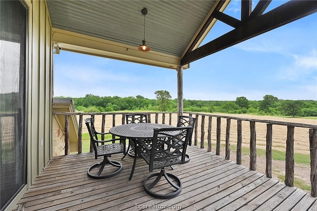 view of wooden terrace