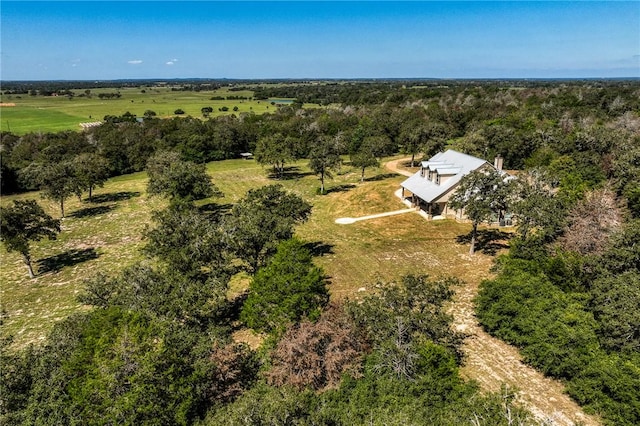 aerial view with a rural view
